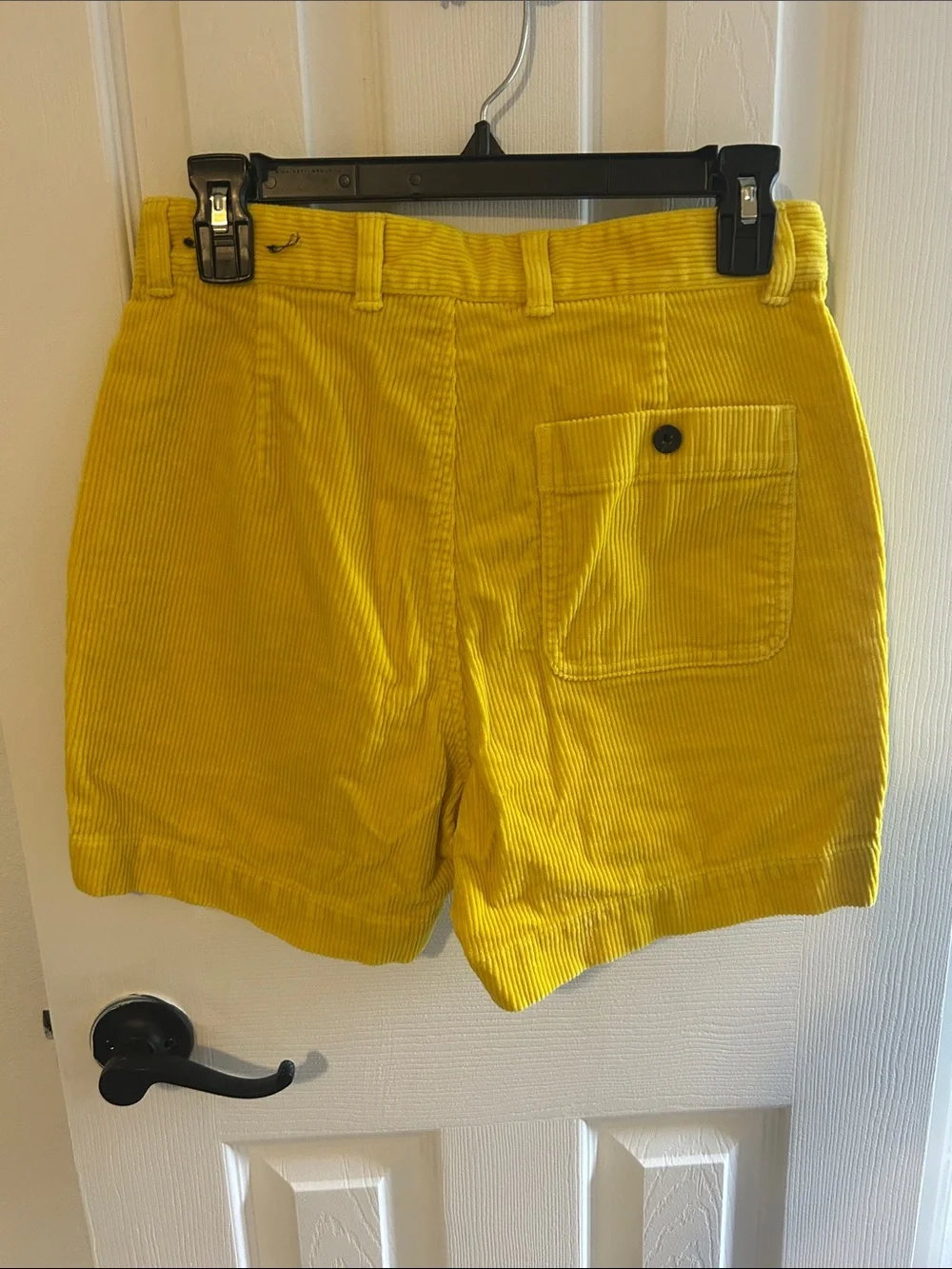 Brooks Brothers Yellow Corduroy Flat-Front Men's Shorts